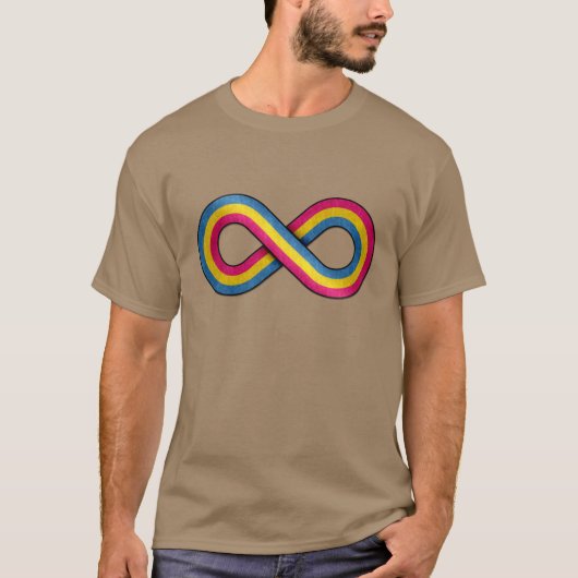 Pansexual-Prix-Flag für Infinity Vector-Symbol T-Shirt (Vorderseite)