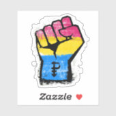 Pansexual Protest Faust Aufkleber (Blatt)