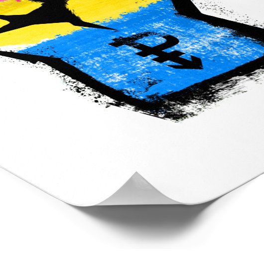 Pansexual Protest Faust Poster (Ecke)