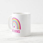Pansexual Rainbow Liebe gewinnt Kaffeetasse (Vorderseite Links)