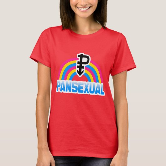 PANSEXUAL REGENBOGEN-FLAGGE T-Shirt (Vorderseite)