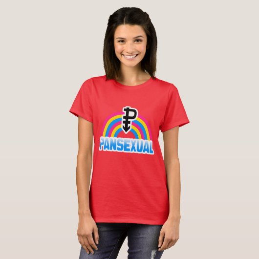 PANSEXUAL REGENBOGEN-FLAGGE T-Shirt (Vorne ganz)