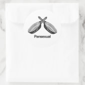 Pansexual - runder aufkleber (Tasche)