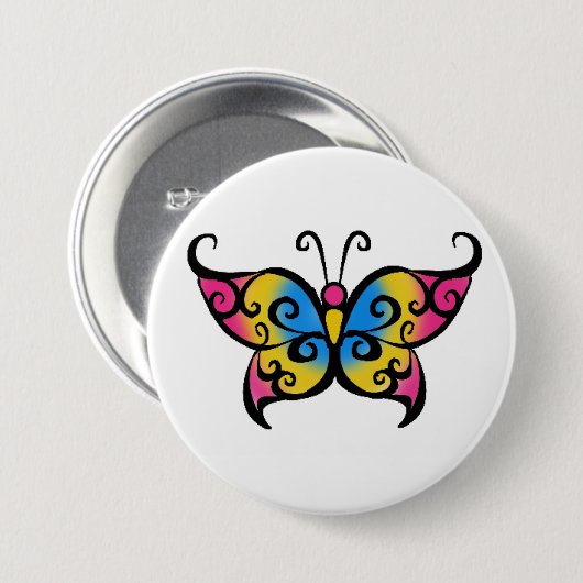 Pansexual Schmetterling Button (Vorne & Hinten)