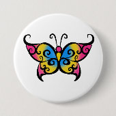 Pansexual Schmetterling Button (Vorderseite)