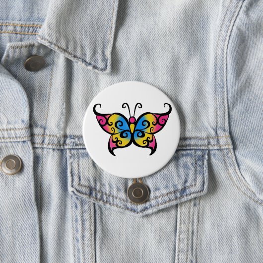 Pansexual Schmetterling Button (Beispiel)