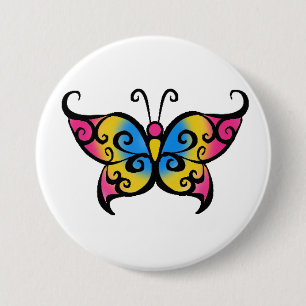 Pansexual Schmetterling Button
