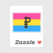 Pansexual-Stolperflagge Aufkleber (Blatt)