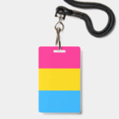 Pansexual-Stolperflagge Ausweis (Vorderseite mit Lanyard)