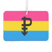 Pansexual-Stolperflagge Autolufterfrischer (Rückseite)
