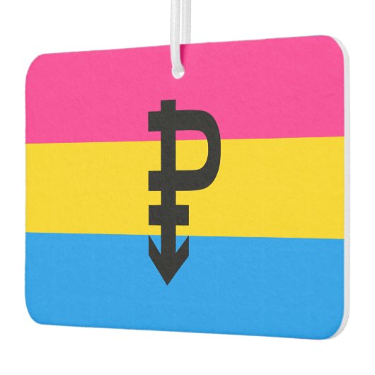 Pansexual-Stolperflagge Autolufterfrischer (Links)