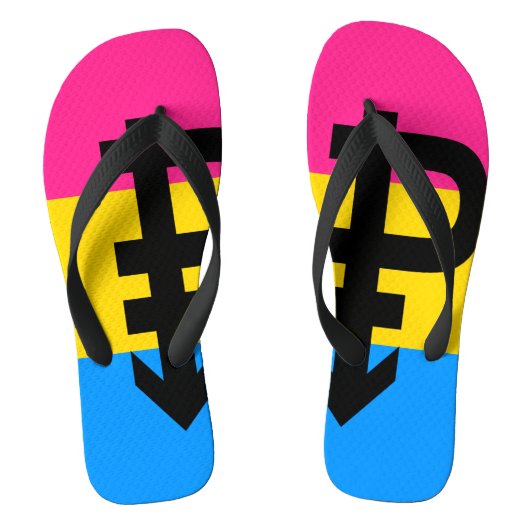 Pansexual-Stolperflagge Badesandalen (Fußbett)