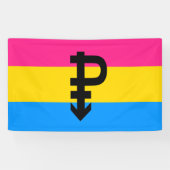Pansexual-Stolperflagge Banner (Horizontal)