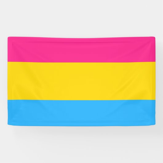 Pansexual-Stolperflagge Banner (Horizontal)