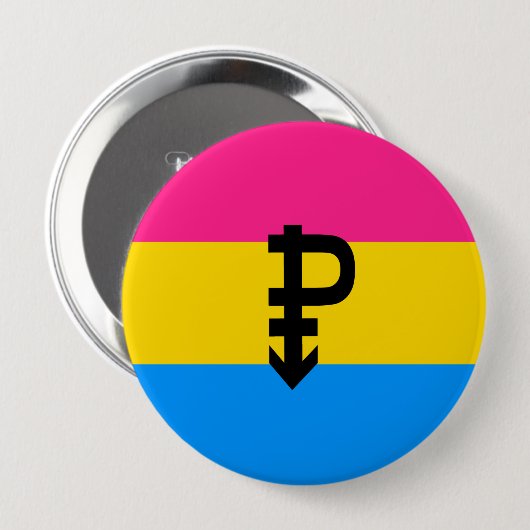 Pansexual-Stolperflagge Button (Vorne & Hinten)
