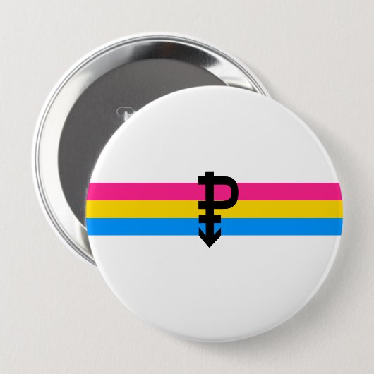Pansexual-Stolperflagge Button (Vorne & Hinten)