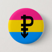 Pansexual-Stolperflagge Button (Vorderseite)