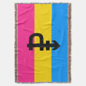 Pansexual-Stolperflagge Decke (Vorderseite Vertikal)