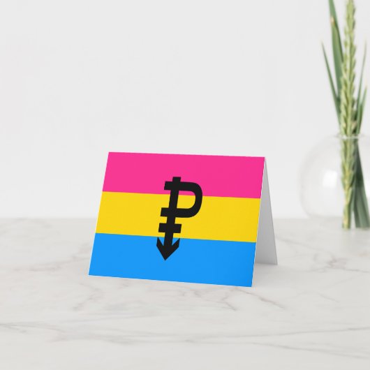 Pansexual-Stolperflagge Feiertagskarte (Vorderseite)