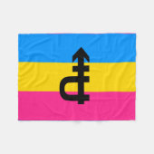 Pansexual-Stolperflagge Fleecedecke (Vorderseite (Horizontal))