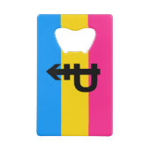 Pansexual-Stolperflagge Geldbeutel Flaschenöffner (Rückseite)