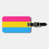 Pansexual-Stolperflagge Gepäckanhänger (Vorderseite horizontal)