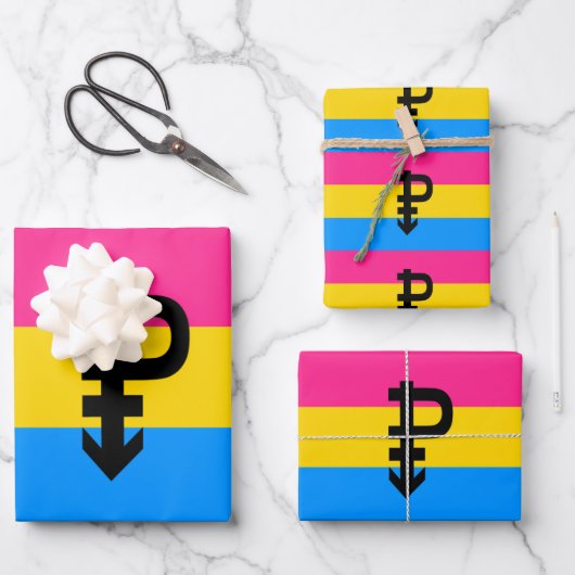 Pansexual-Stolperflagge Geschenkpapier Set (Vorderseite)