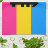 Pansexual-Stolperflagge Geschirrtuch (Gefaltet)