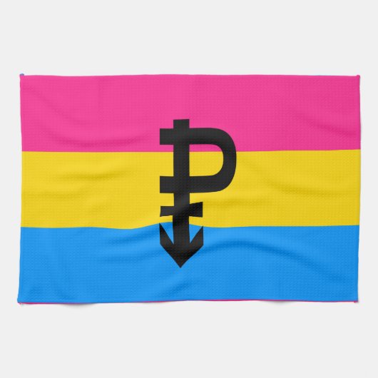 Pansexual-Stolperflagge Geschirrtuch (Horizontal)