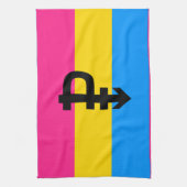 Pansexual-Stolperflagge Geschirrtuch (Vertikal)