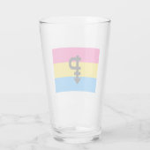 Pansexual-Stolperflagge Glas (Rückseite)