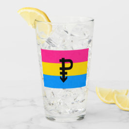 Pansexual-Stolperflagge Glas