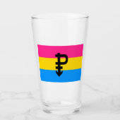 Pansexual-Stolperflagge Glas (Vorderseite)