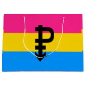 Pansexual-Stolperflagge Große Geschenktüte (Vorderseite)