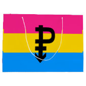 Pansexual-Stolperflagge Große Geschenktüte (Rückseite)