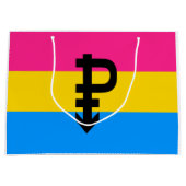 Pansexual-Stolperflagge Große Geschenktüte (Vorderseite)