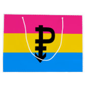 Pansexual-Stolperflagge Große Geschenktüte (Rückseite)