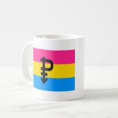 Pansexual-Stolperflagge Kaffeetasse (Vorderseite Links)
