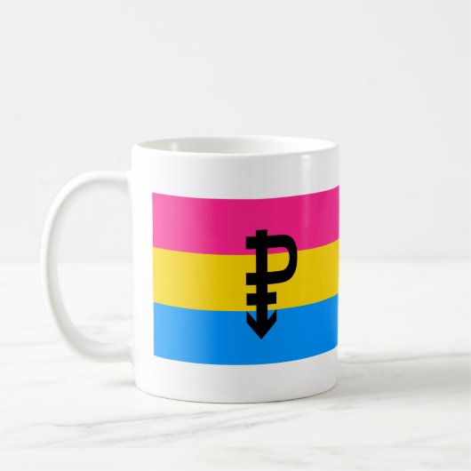 Pansexual-Stolperflagge Kaffeetasse (Links)