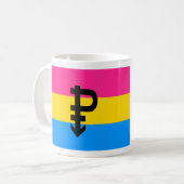 Pansexual-Stolperflagge Kaffeetasse (Vorderseite Links)