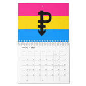 Pansexual-Stolperflagge Kalender (Jan 2027)