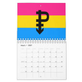Pansexual-Stolperflagge Kalender (Mär 2027)