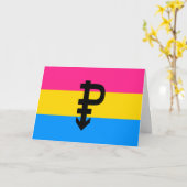 Pansexual-Stolperflagge Karte (Gelbe Blume)
