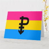 Pansexual-Stolperflagge Karte (Gelbe Blume)