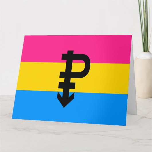 Pansexual-Stolperflagge Karte (Vorderseite)