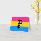 Pansexual-Stolperflagge Karte (Gelbe Blume)