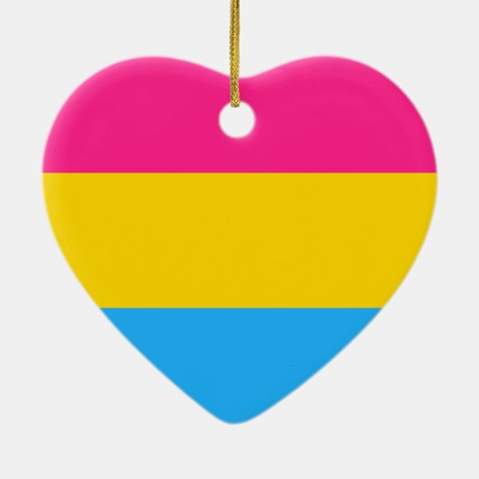 Pansexual-Stolperflagge Keramik Ornament (Hinten)