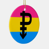 Pansexual-Stolperflagge Keramik Ornament (Rechts)
