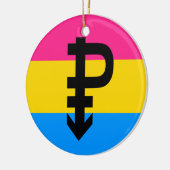 Pansexual-Stolperflagge Keramik Ornament (Links)