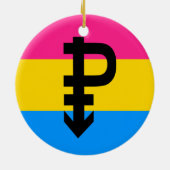 Pansexual-Stolperflagge Keramik Ornament (Hinten)